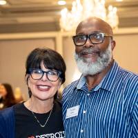 President Mantella posing for photo with Terrien Leake